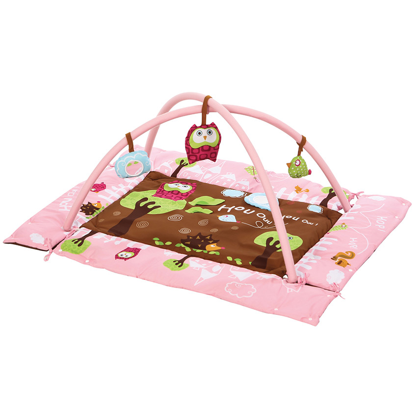 Tapis d’éveil chouette – Rose 
