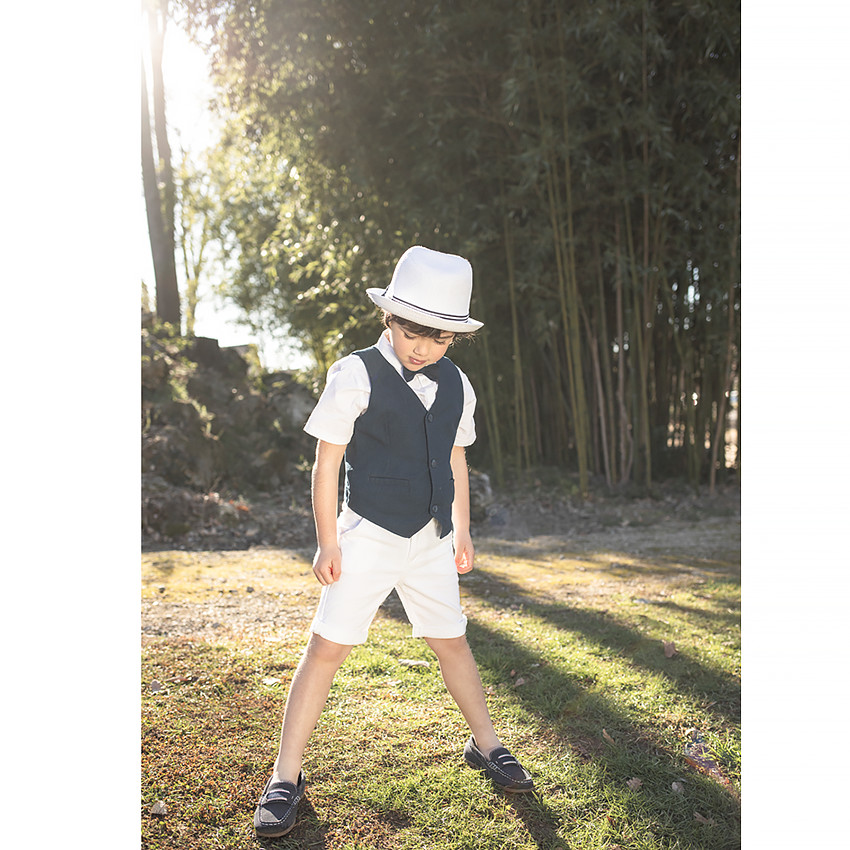 Gilet serveur uni de cérémonie pour garçon 