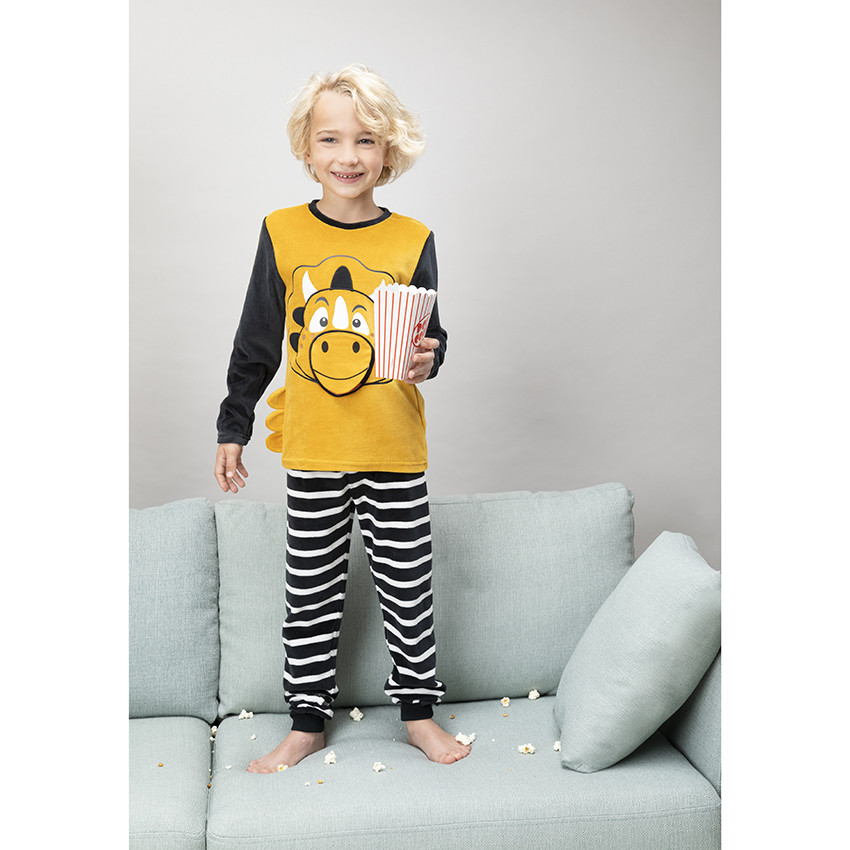Pyjama en velours ludique pour enfant garçon