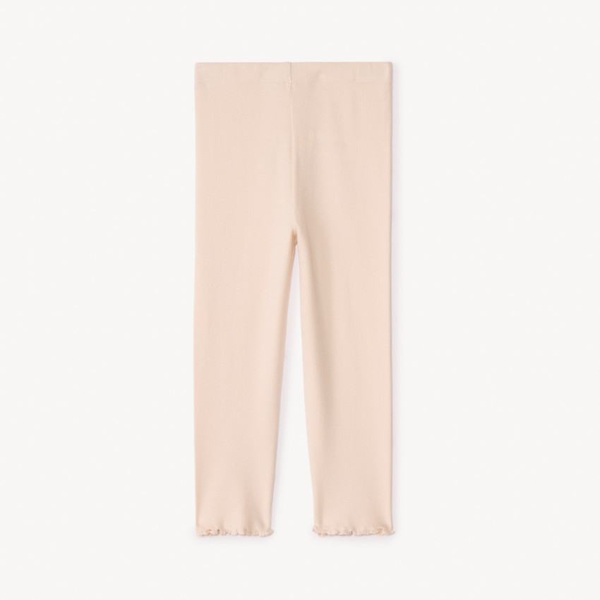 Caleçon uni côtelé avec boutons pour bébé fille 