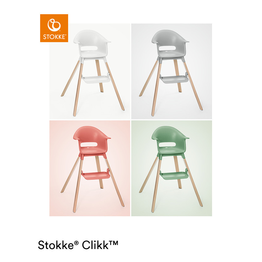 Chaise haute évolutive Clikk - Blanc - Blanc (Stokke) - Image 1