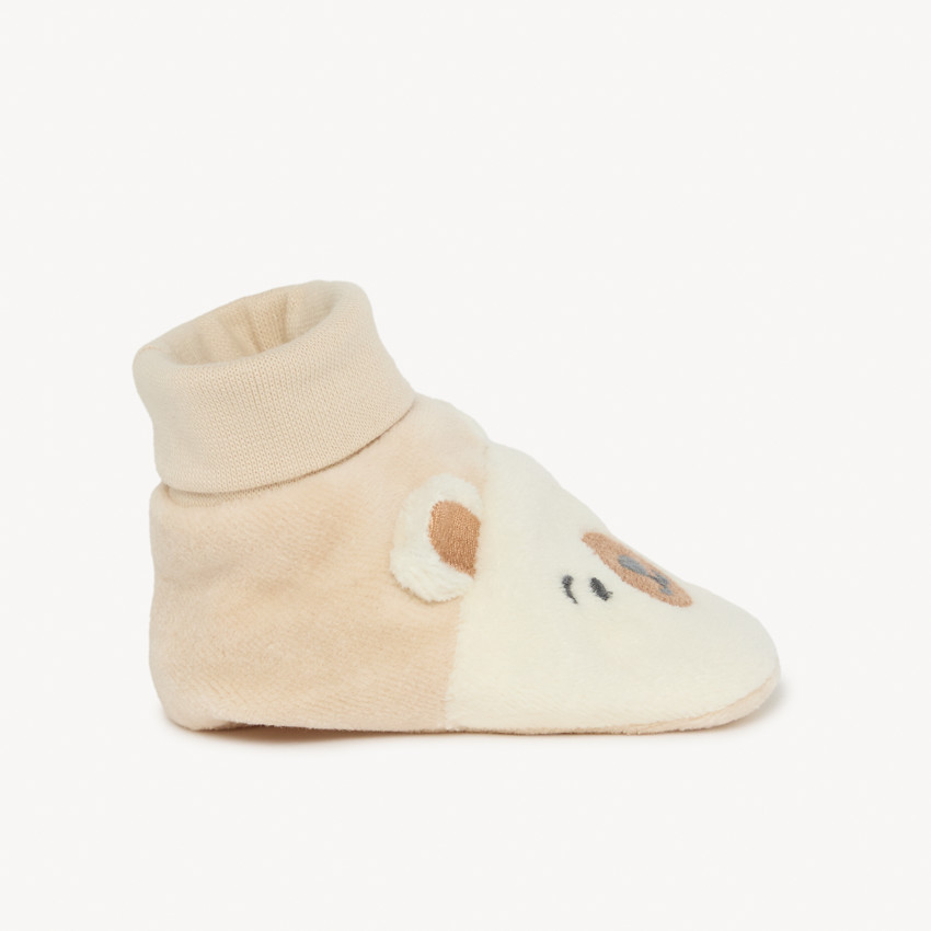 Chaussons ludiques en velours ours pour bébé 