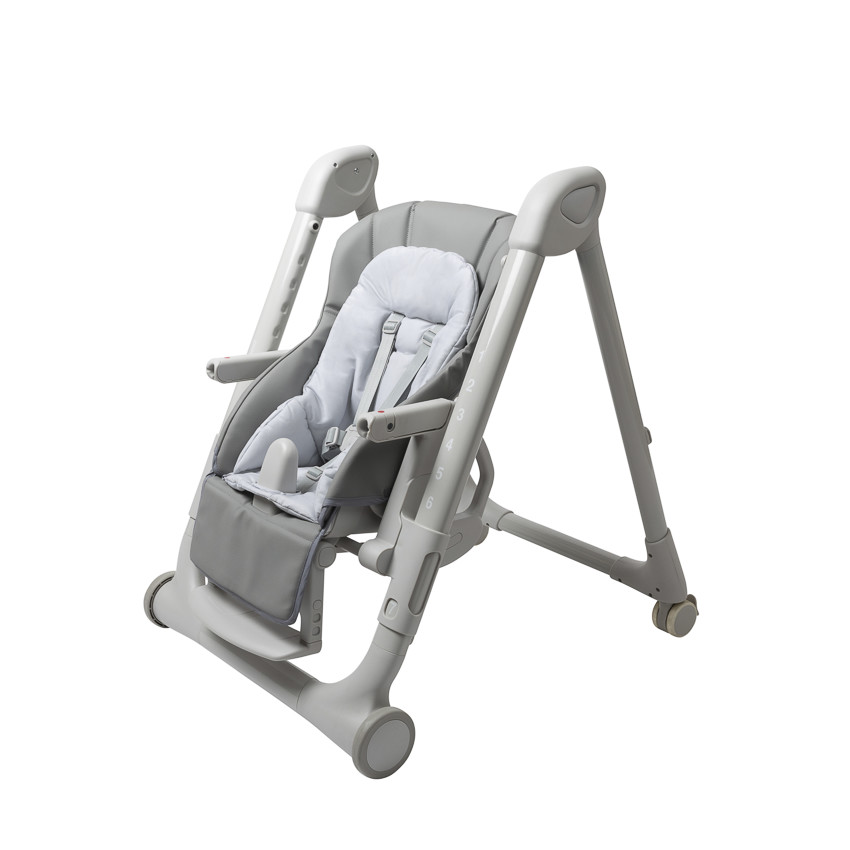 Chaise haute réglable multifonctions Harper gris 