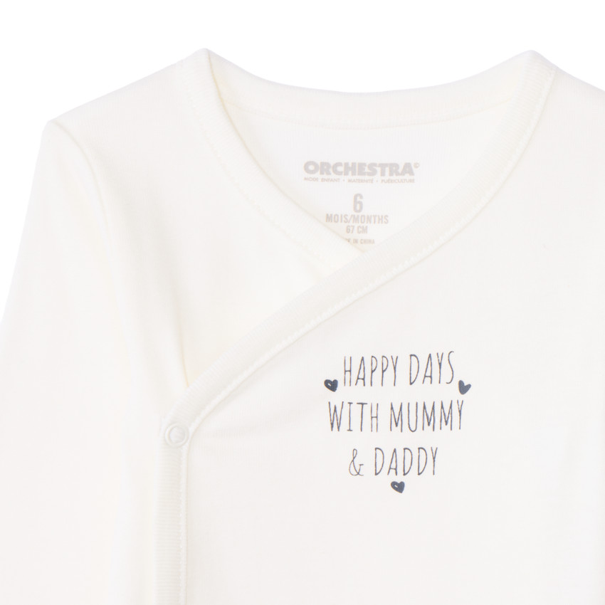 Lot de 3 bodies manches longues fantaisie pour bébé fille 