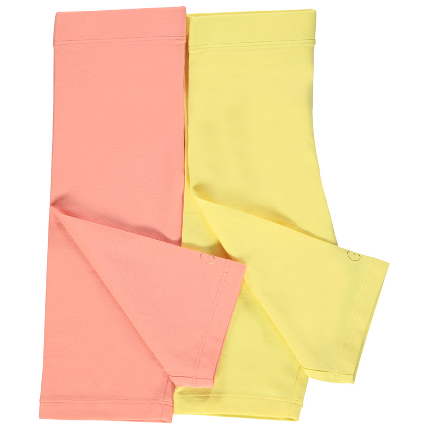 Lot de 2 cyclistes unis en coton pour fille 