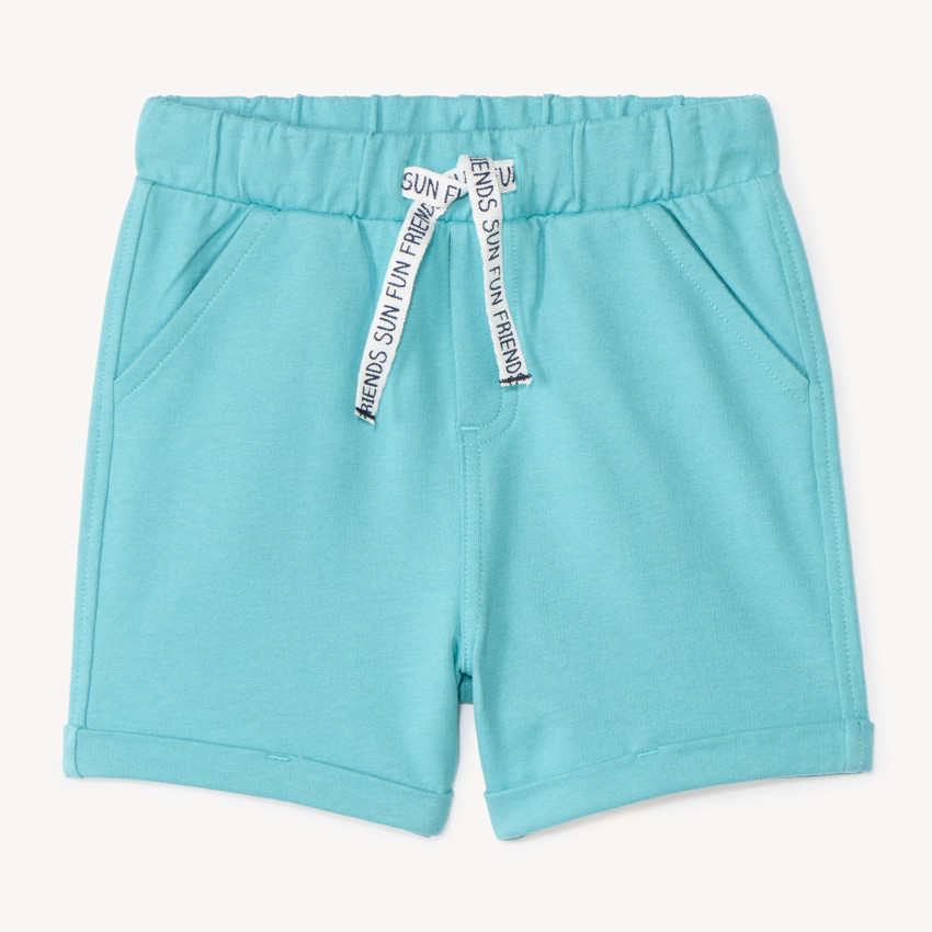 Bermuda en molleton uni pour bébé garçon