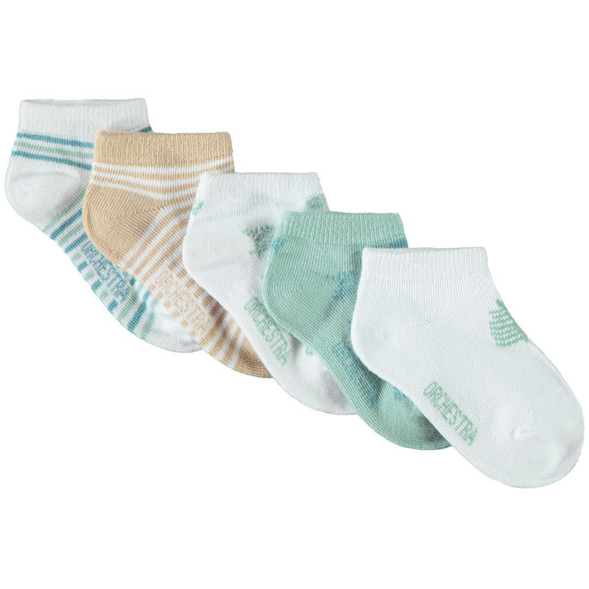 Lot de 5 paires de chaussettes courtes fantaisie pour bébé garçon