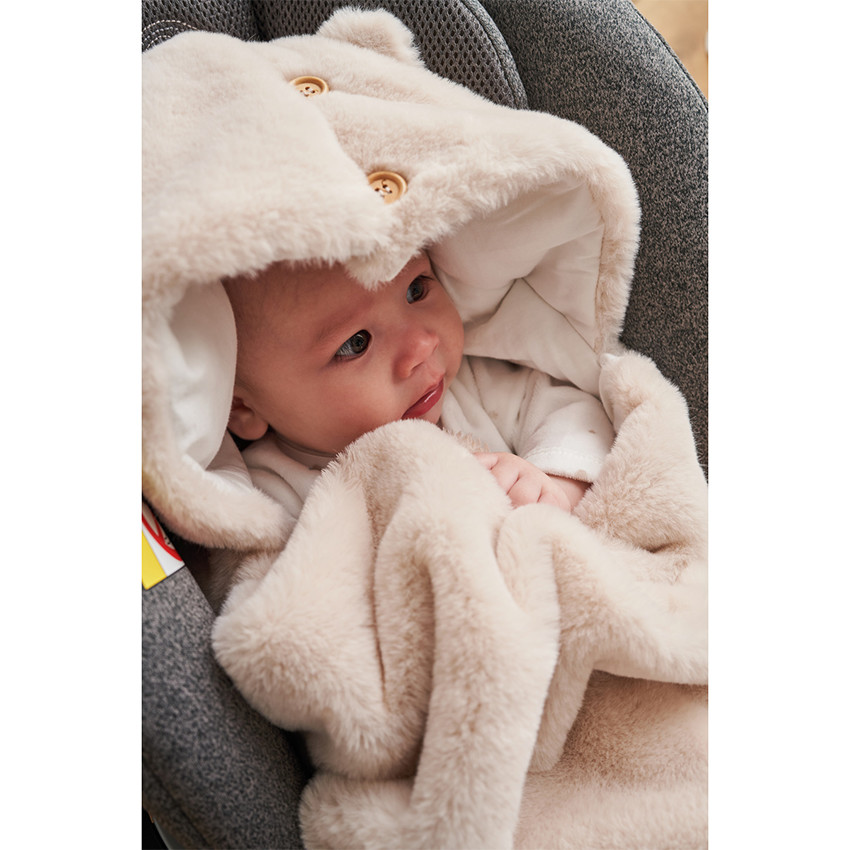 Nid d'ange Groloudoux® fausse fourrure Sable 