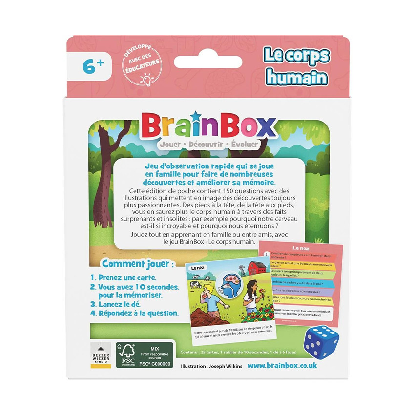 Jeu d'observation Brainbox Pocket : Le corps humain 
