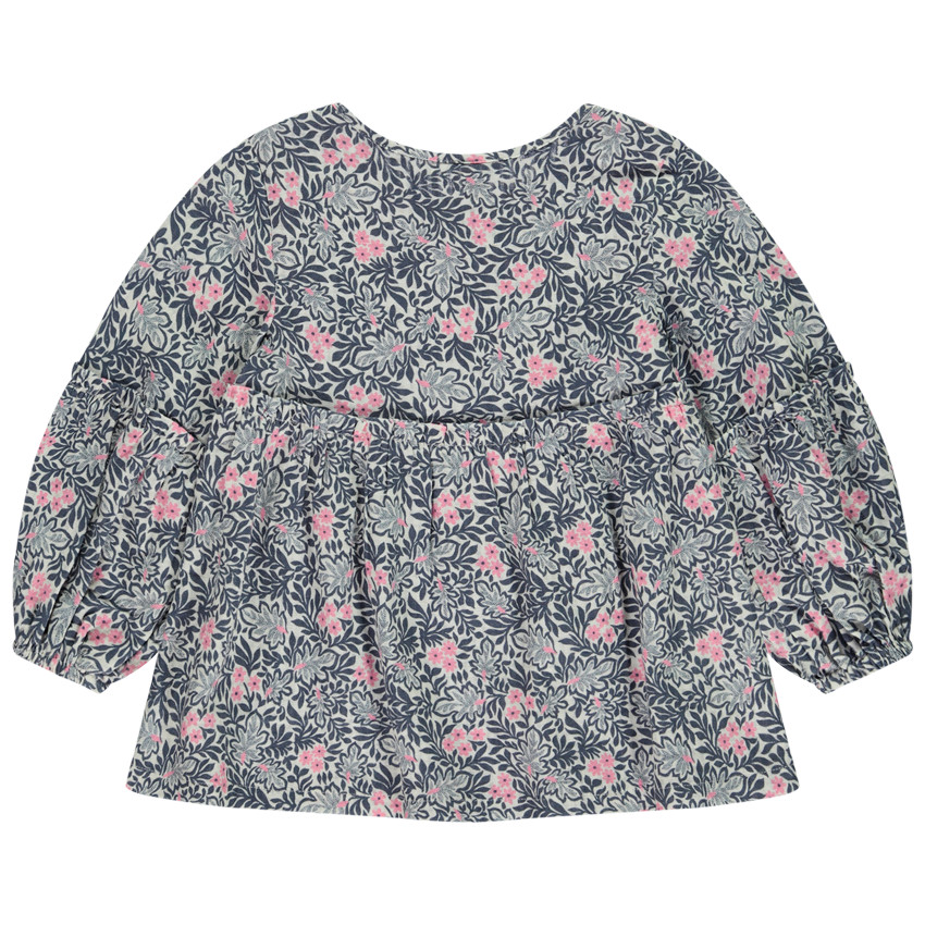Tunique manches longues imprimé fleurs pour fille 