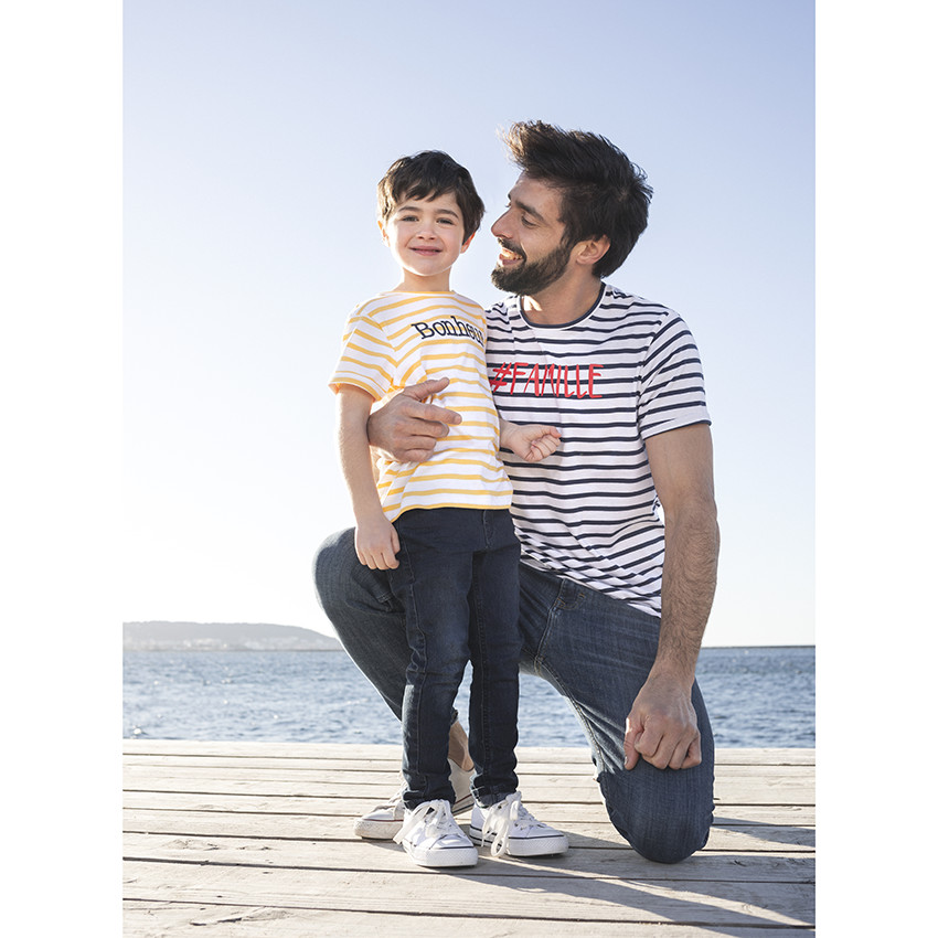 T-shirt marinière à manches courtes pour homme 