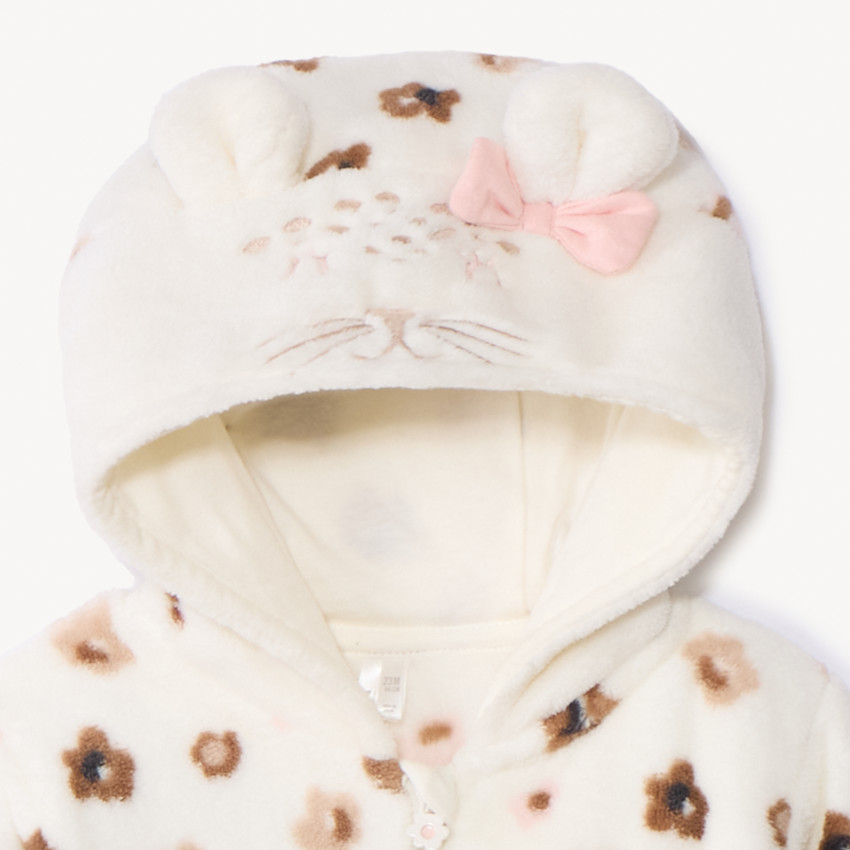 Surpyjama en sherpa avec capuche fantaisie pour fille 