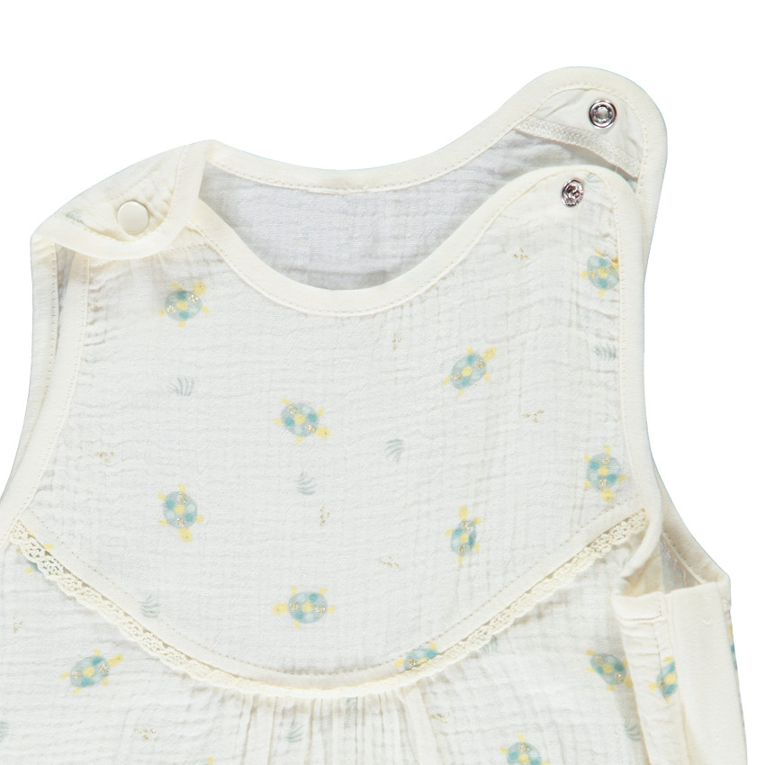 Gigoteuse en tetra TOG 0.5 imprimé tortues pour bébé fille 