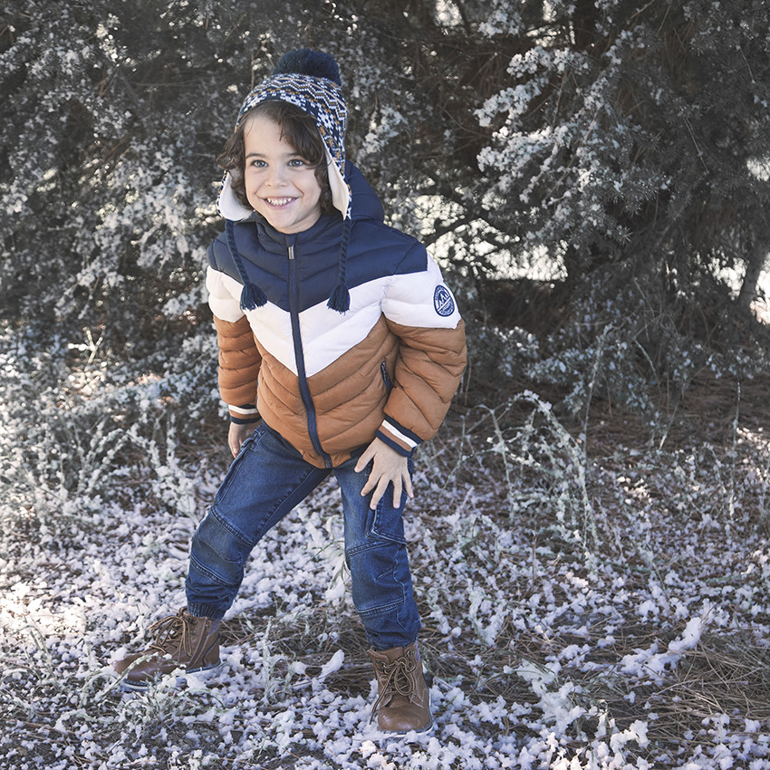 Ensemble imprimé doublé bonnet snood 