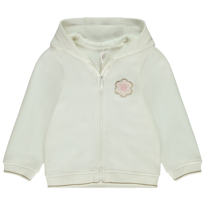 Gilet molleton avec patch bouclettes pour bébé fille