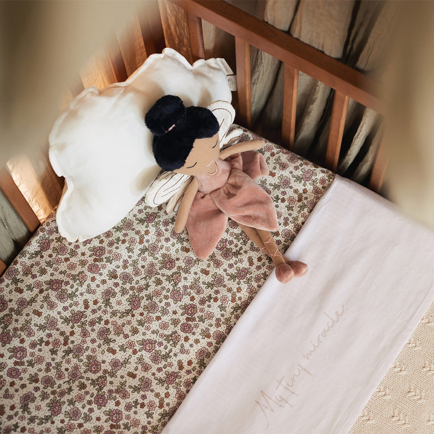 Drap housse en jersey 60 x 120 cm Retro Flowers Jollein