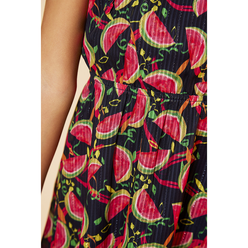 Robe en toile avec dos fantaisie pour fille 