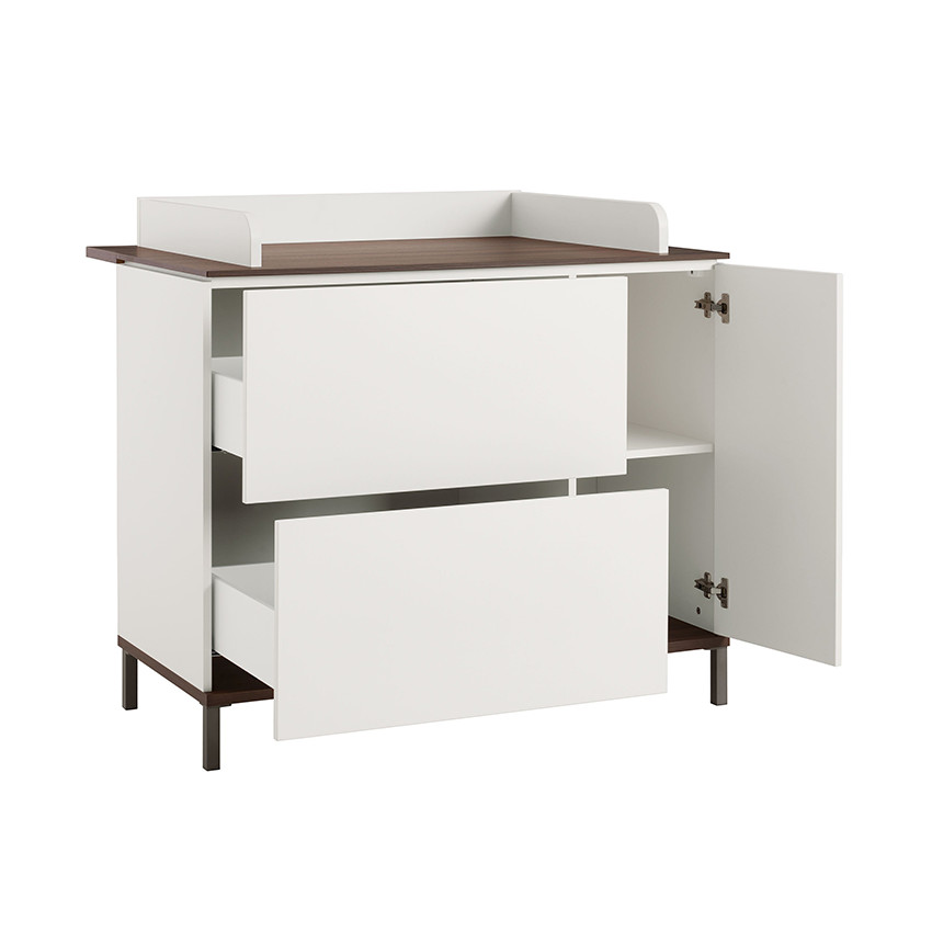 Commode à langer Lovely Aliv off white/dark walnut 
