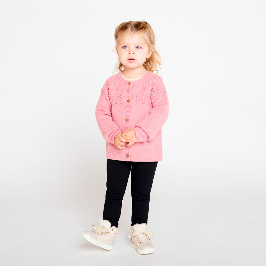 Gilet oversize en tricot fantaisie pour bébé fille 
