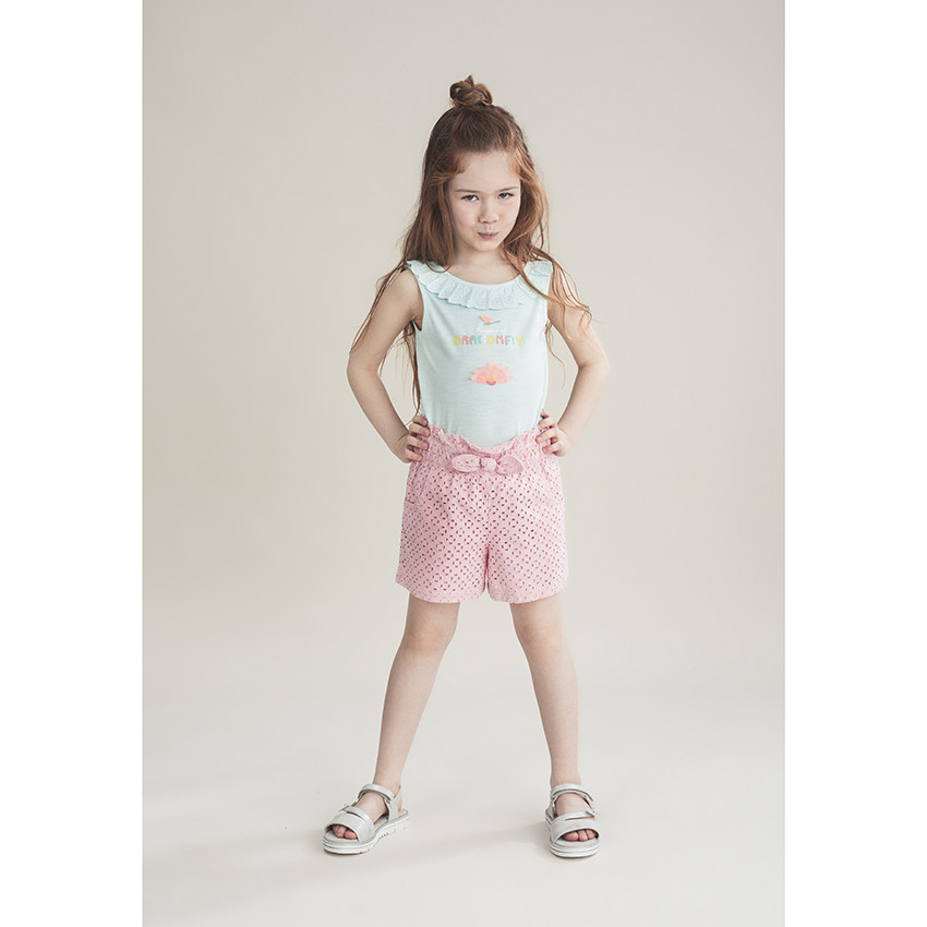 Débardeur en jersey à décolleté au dos finition dentelle 