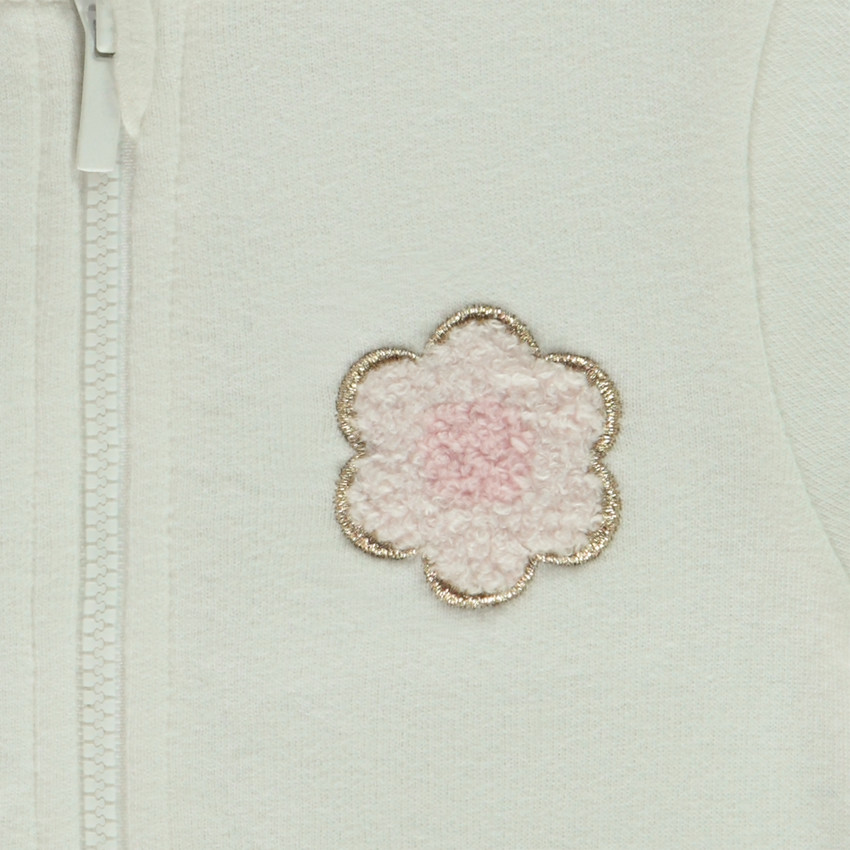 Gilet molleton avec patch bouclettes pour bébé fille 