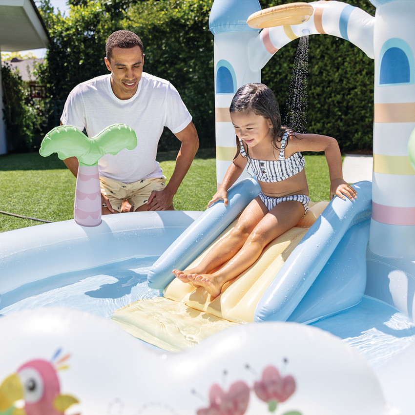 Aire de jeux piscine gonflable Château Magique 