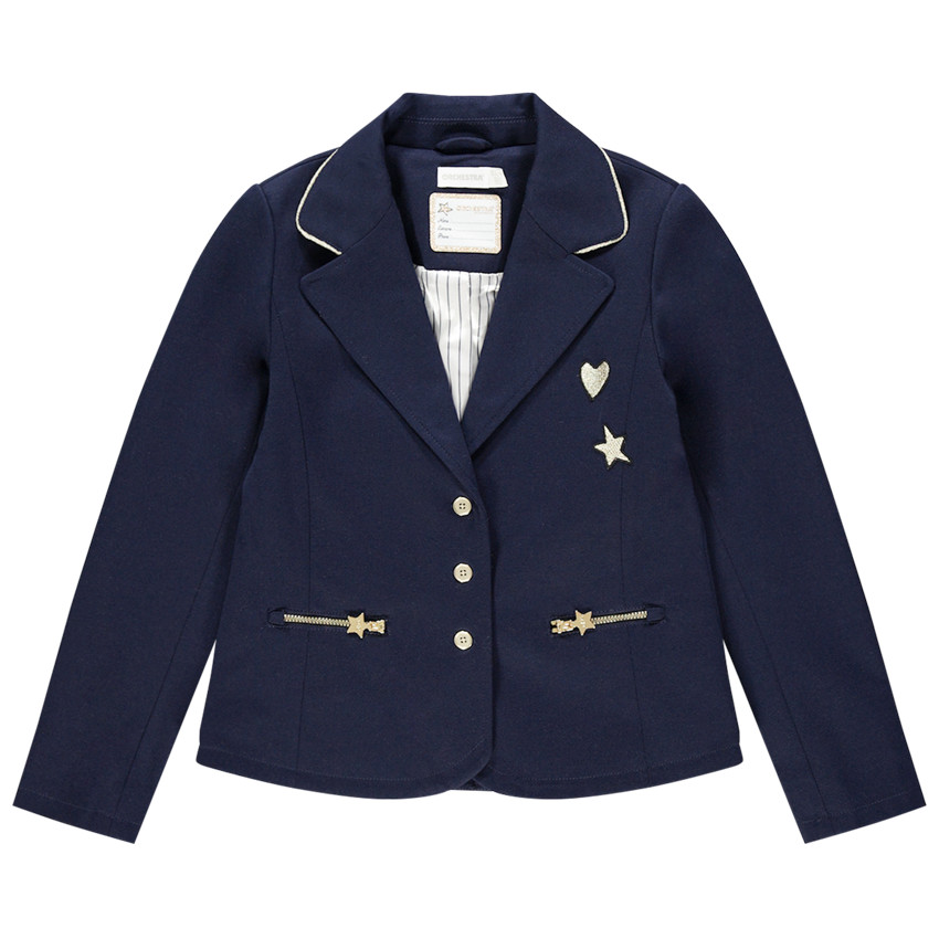 Blazer en molleton a motifs brodes et poches zippees Orchestra