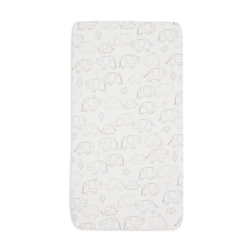 Drap-housse jersey - 70x140 cm - Elephant Tales 