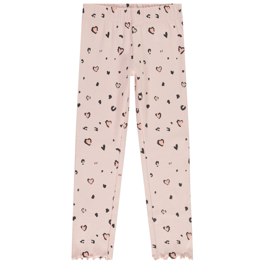 Pyjama 2 pièces en jersey imprimé tacheté pour fille 
