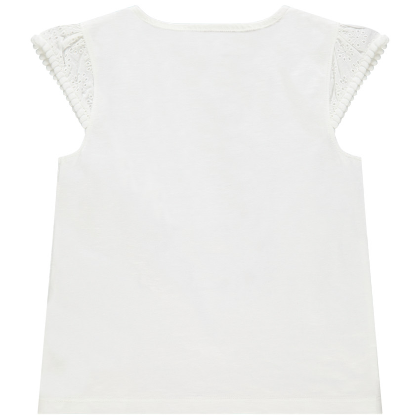 T-shirt manches courtes brodées et print personnage 
