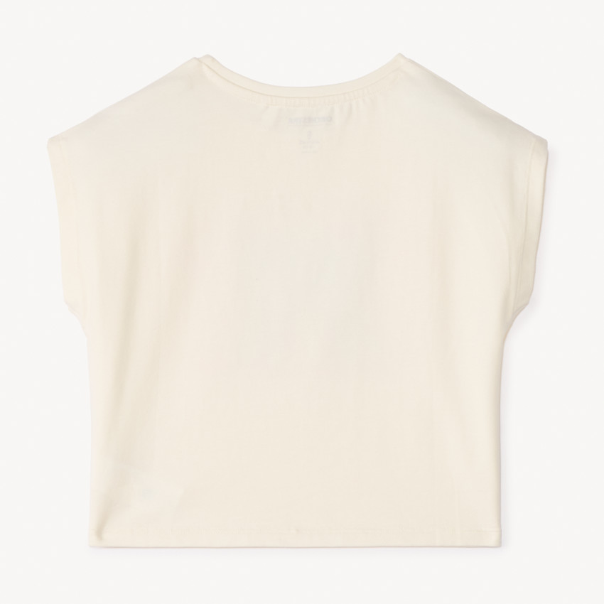 T-shirt manches courtes forme boîte à nœud pour fille 