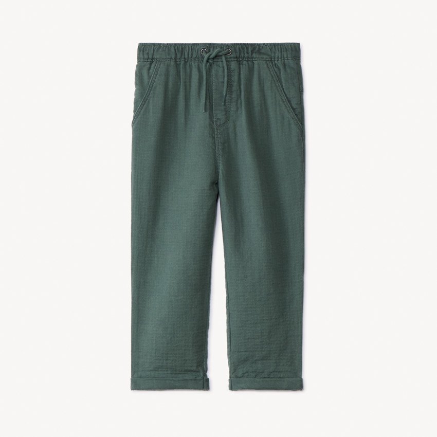Pantalon uni en toile pour bébé garçon 