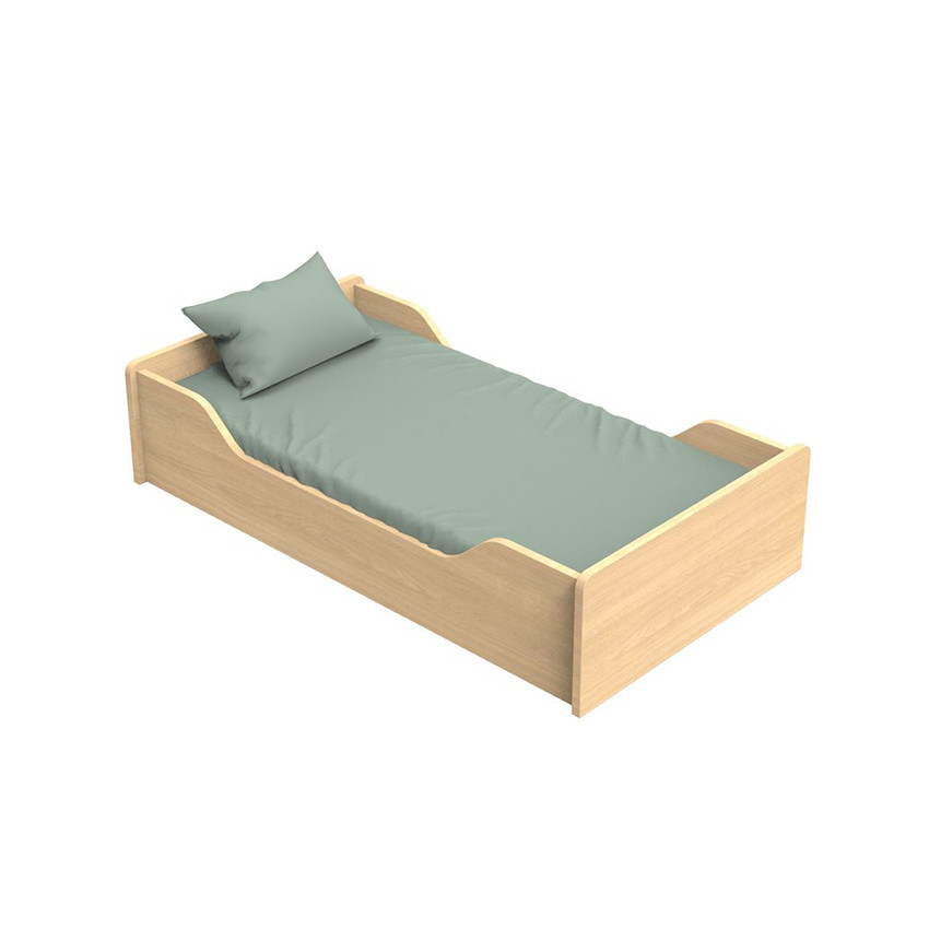 Lit évolutif Little Big Bed 140 x 70 cm Vanille aspect chêne miel/meringue 