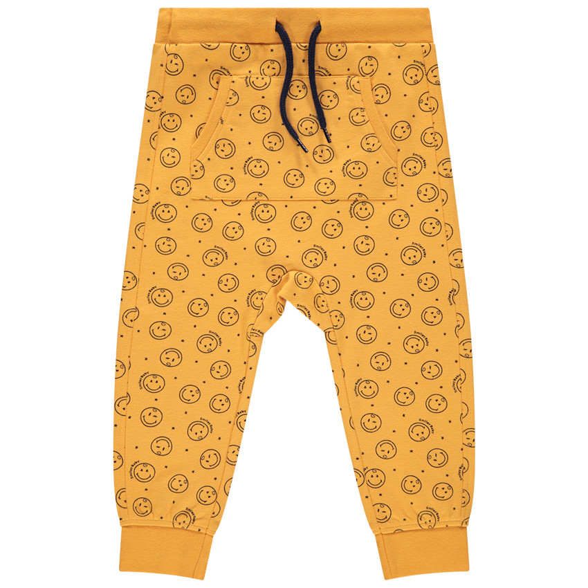 Pantalon de jogging en molleton motif Smiley Baby all-over 