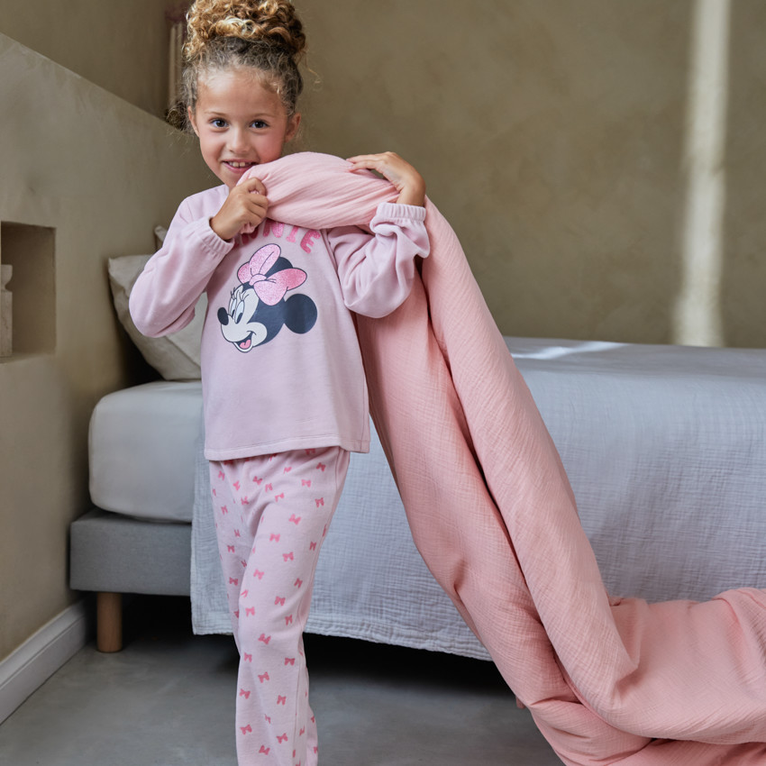 Set de pyjama en velours 2 pièces fille print Minnie 