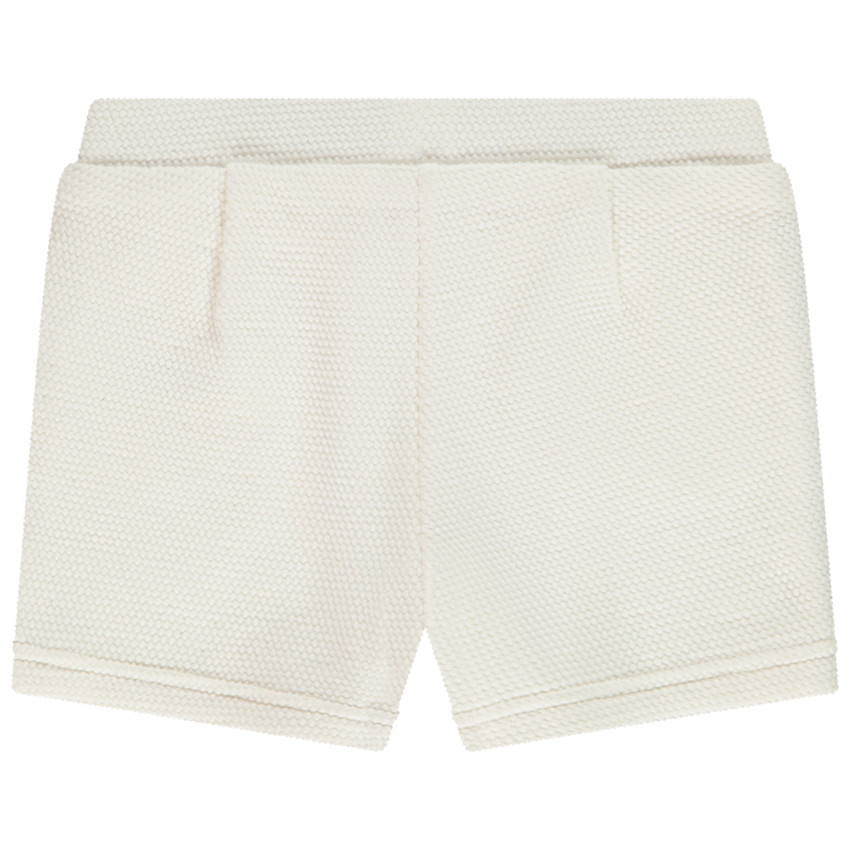 Short en maille cloquée avec détails lurex pour bébé fille 