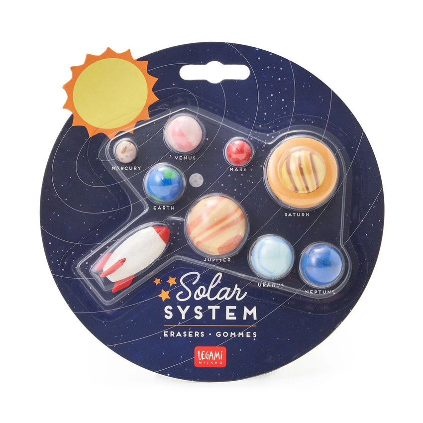 Set de 9 gommes Système Solaire 