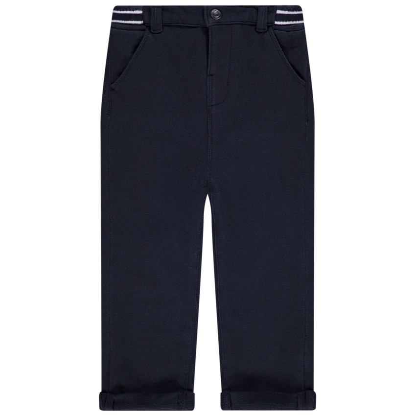 Pantalon en coton piqué uni pour bébé garçon 