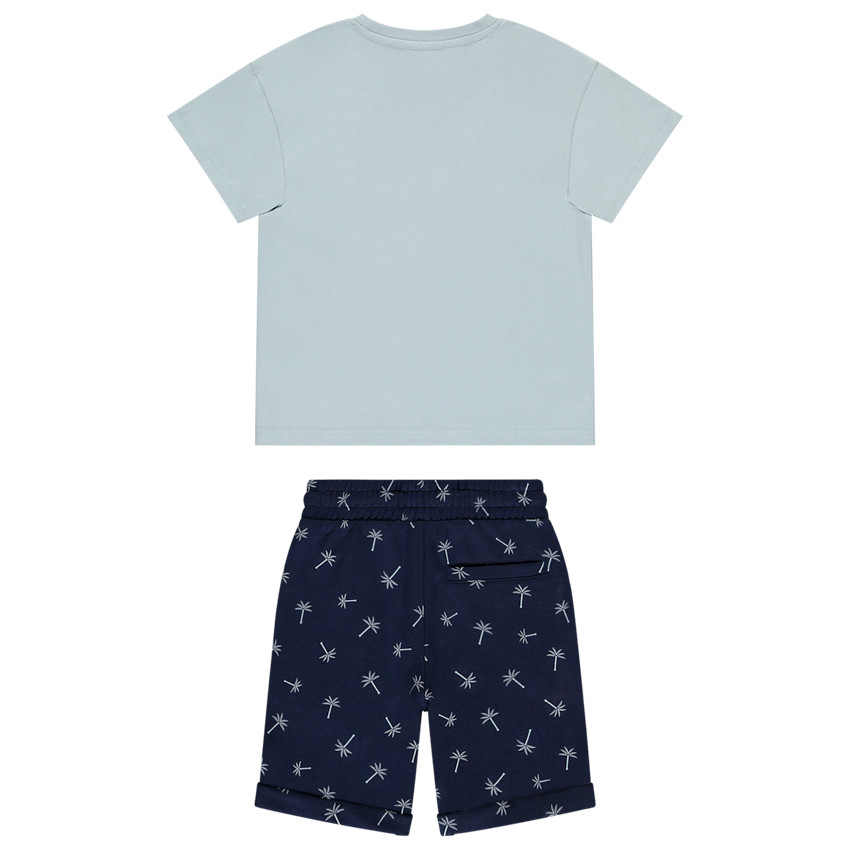 Ensemble t-shirt manches courtes + short imprimé pour garçon 