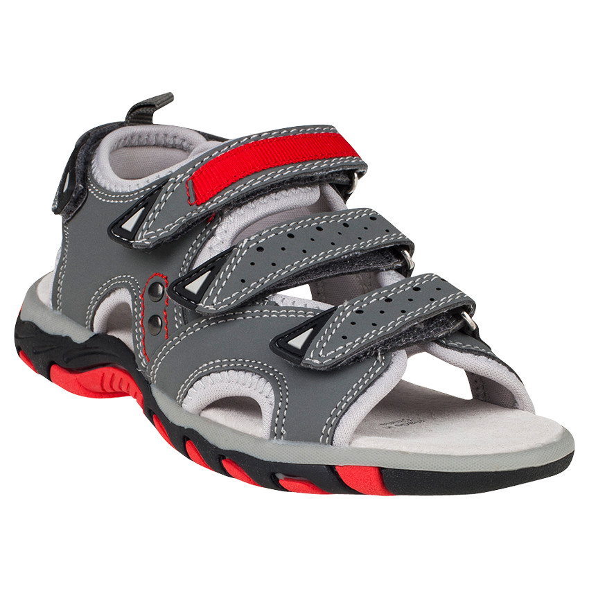 Nu-pieds effet cuir avec 3 scratchs 