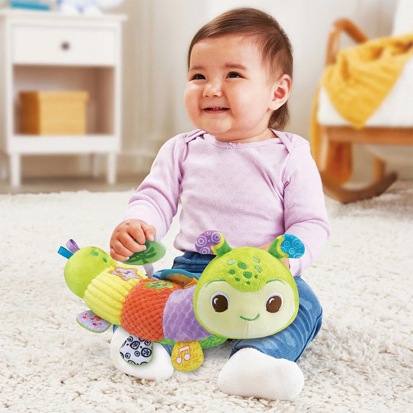 Peluche ma lumi-chenille sensorielle Myrtille  