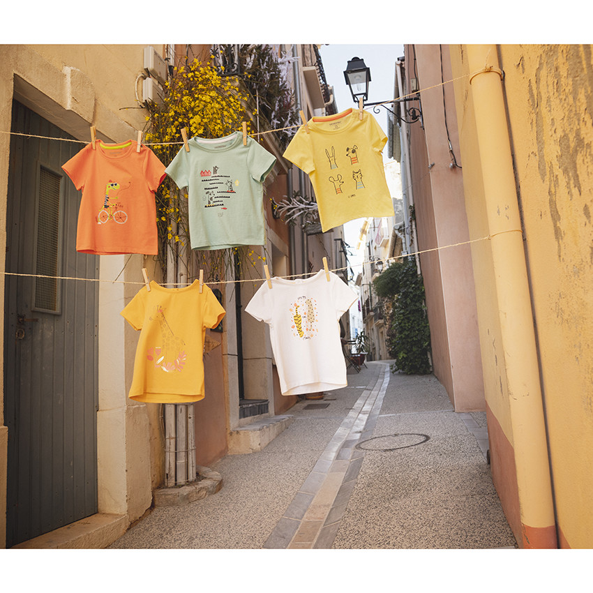 T-shirt manches courtes avec visuel Jungle 
