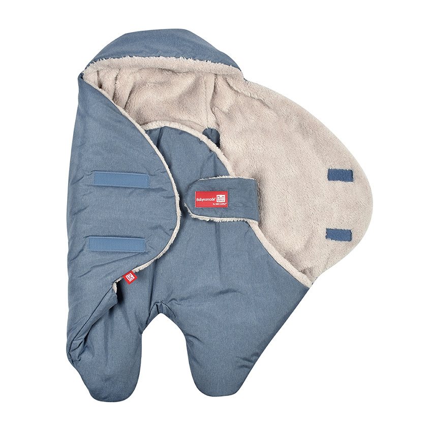 Couverture babynomade 6/12M Tendresse - Bleu chiné 