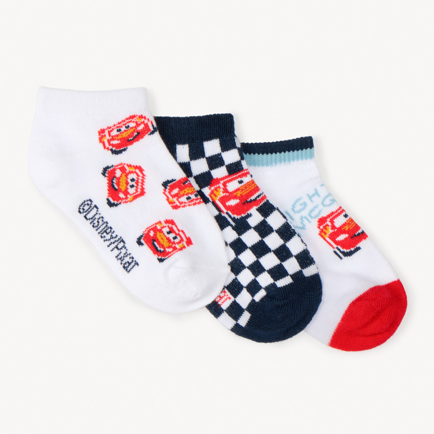 Lot de 3 chaussettes fantaisie Flash McQueen Disney-Pixar pour bébé garçon
