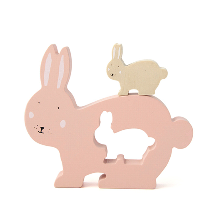 Puzzle bébé en bois - Mrs Rabbit 