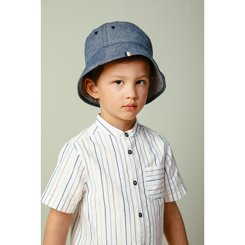 Bob réversible chambray et rayé 