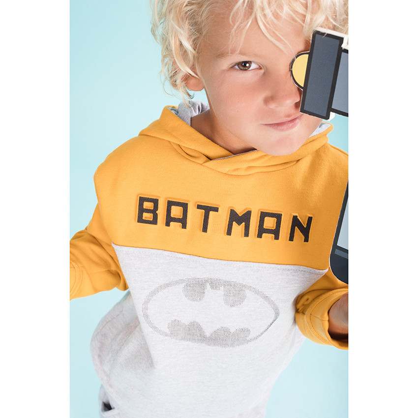 Sweat en molleton bicolore motif Batman pour enfant garçon 