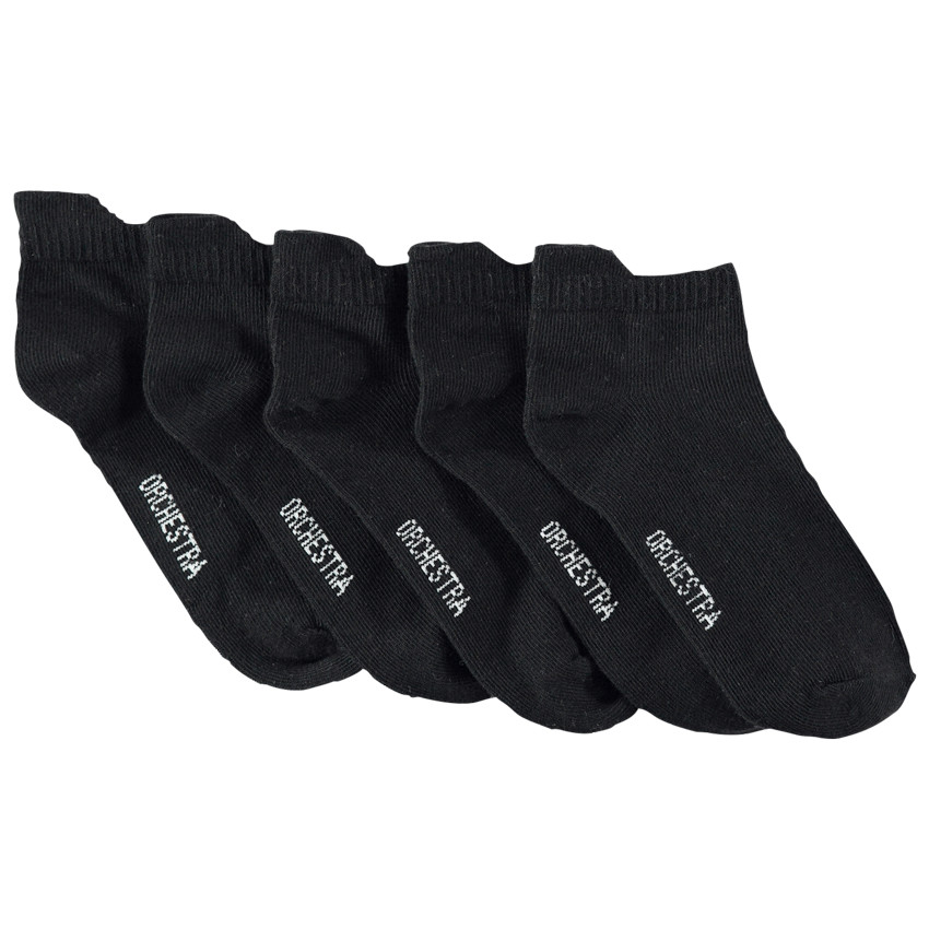 Lot de 5 paires de chaussettes courtes unies pour enfant garçon 
