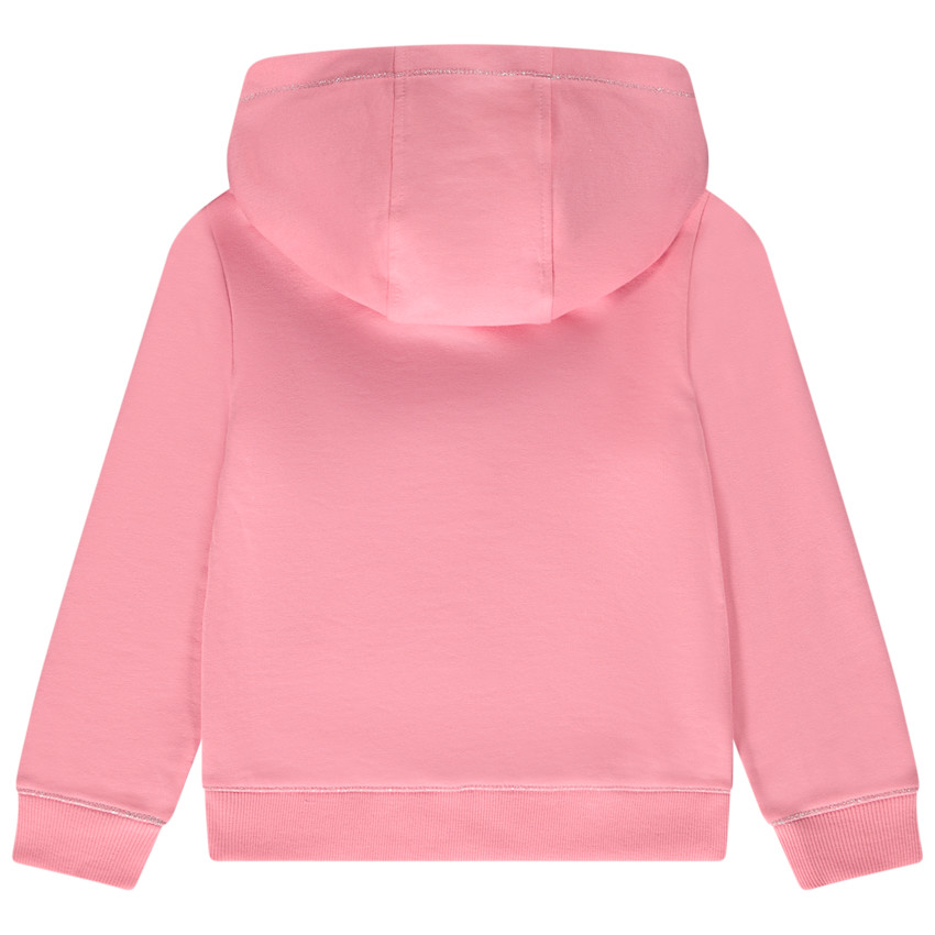 Gilet à capuche en molleton uni pour fille 