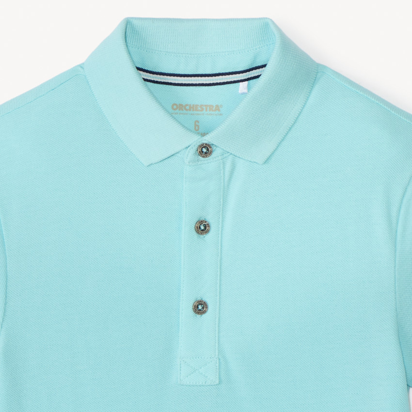 Polo manches courtes uni coton pour garçon 